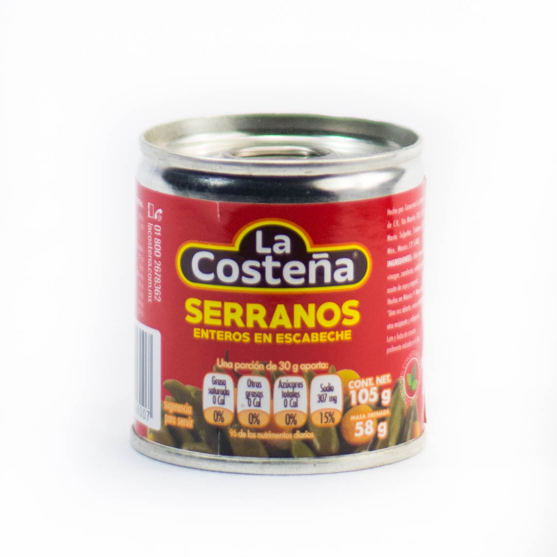 Chile Costeña Serrano 105 gr. Chile Costeña Serrano 105 gr.