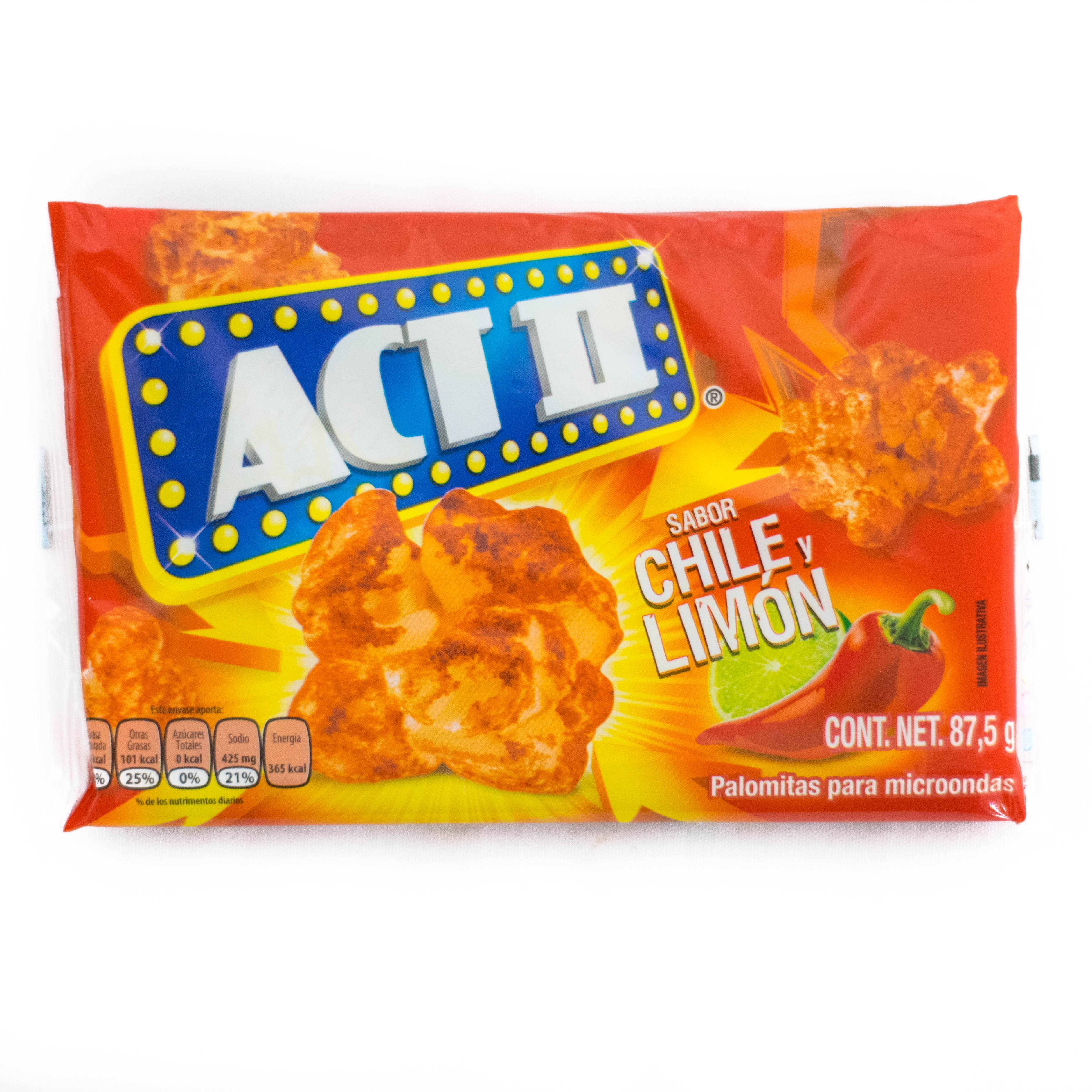 Palomitas Act ll Chile y Limon 93 gr. Palomitas Act ll Chile y Limon 93 gr.