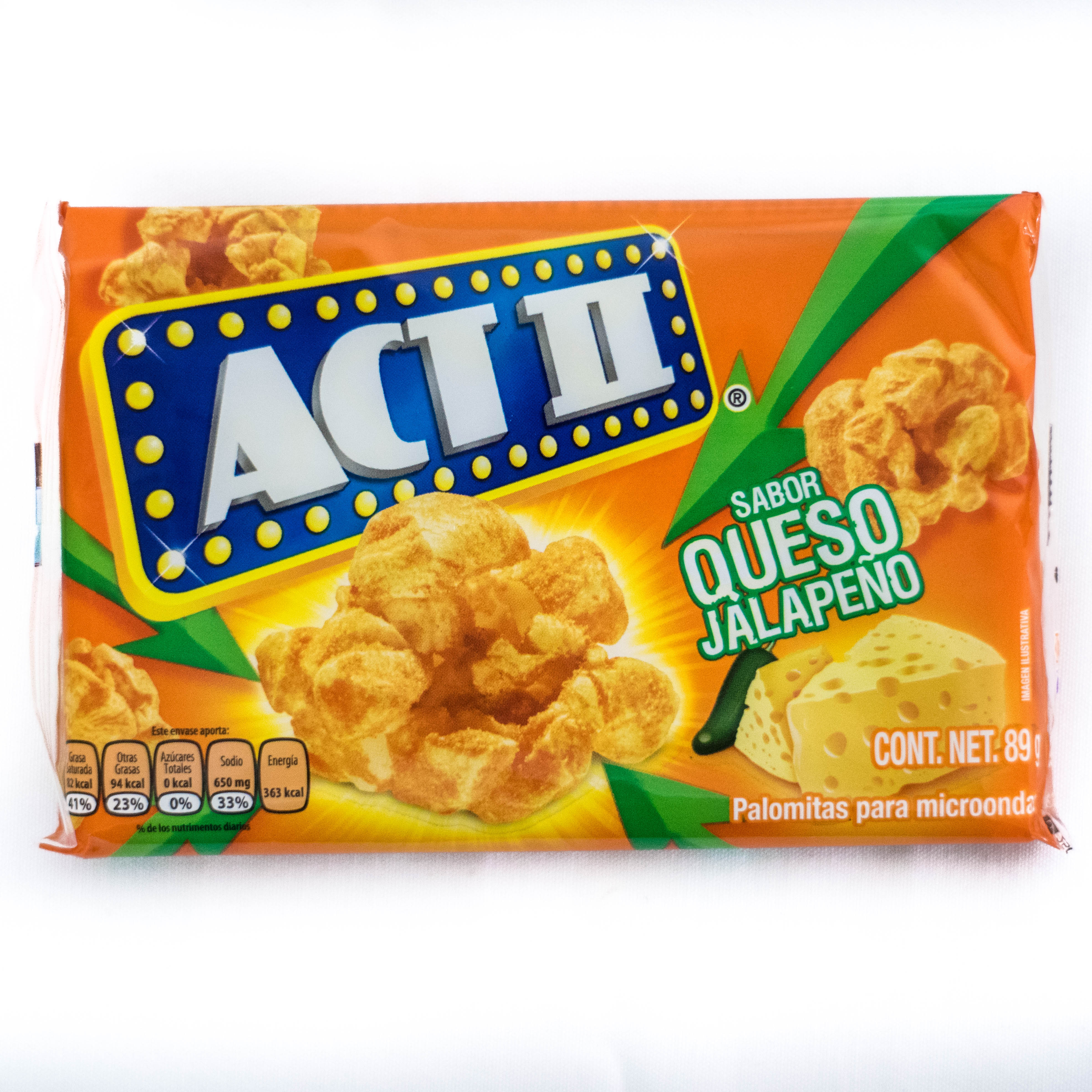 Palomitas Act ll Queso Jalapeño 95 gr. Palomitas Act ll Queso Jalapeño 95 gr.