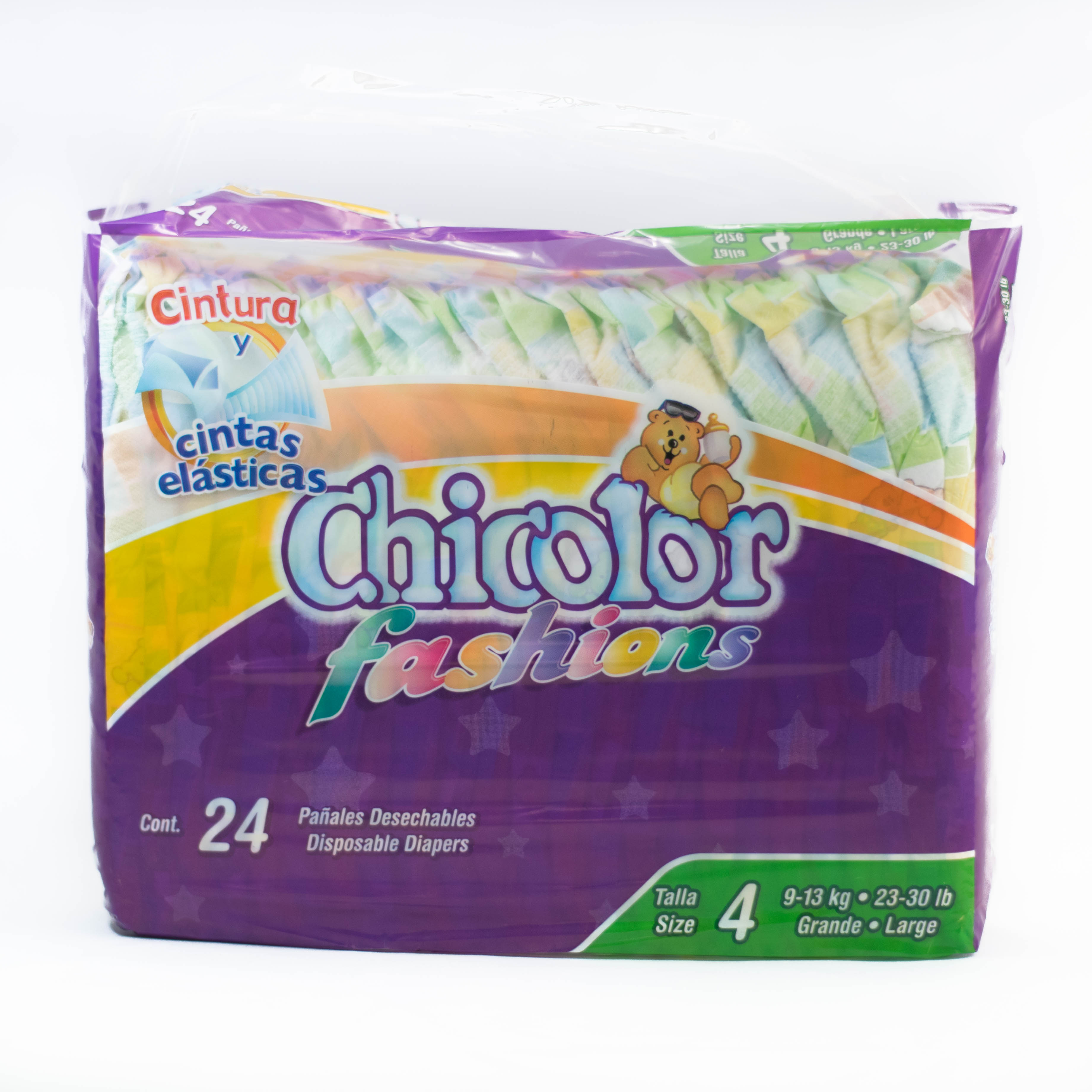 Pañal Chicolor Grande et. 4 24 pz. Pañal Chicolor Grande et. 4 24 pz.