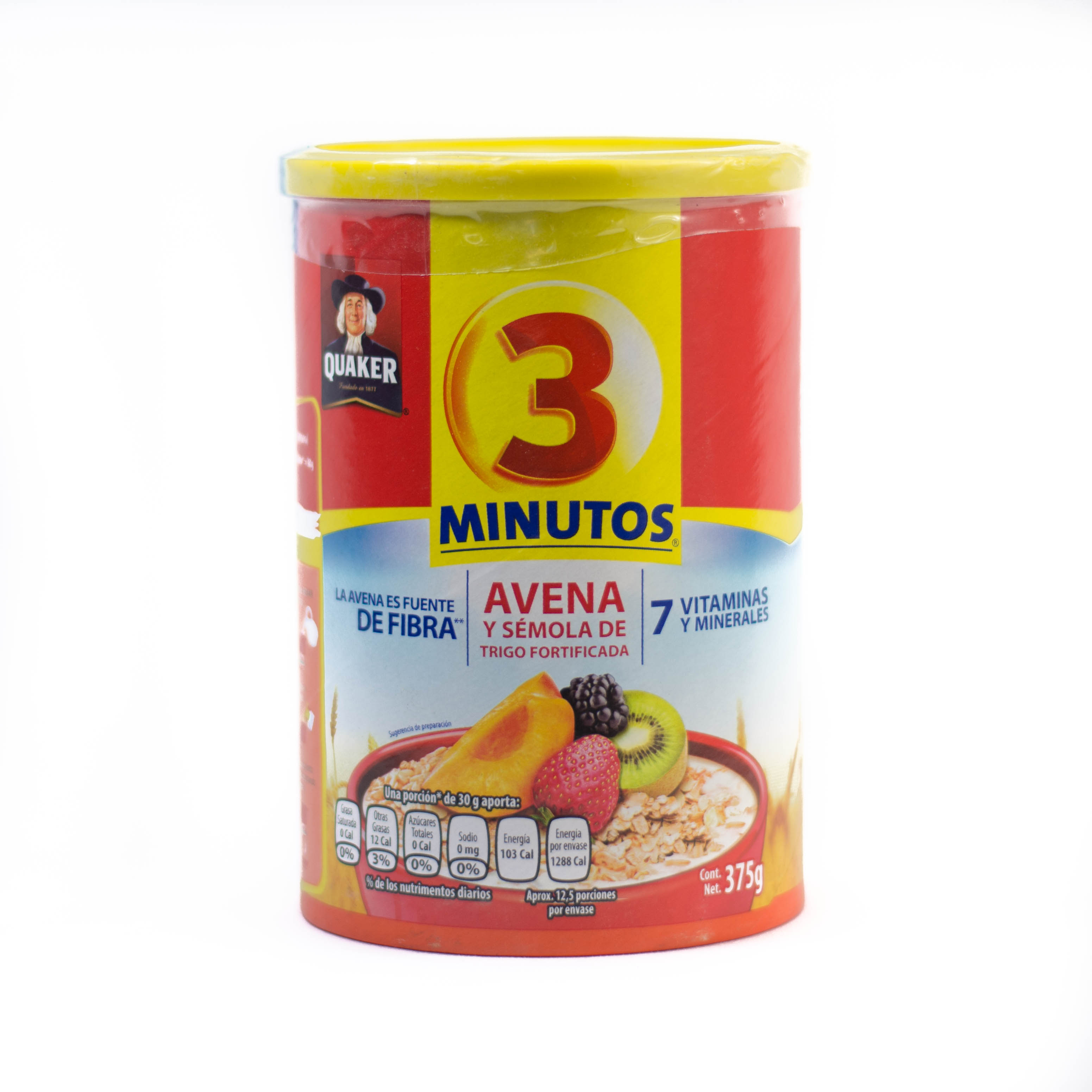 Avena Quaker 3 Minuto Bote 375 gr. Avena Quaker 3 Minuto Bote 375 gr.