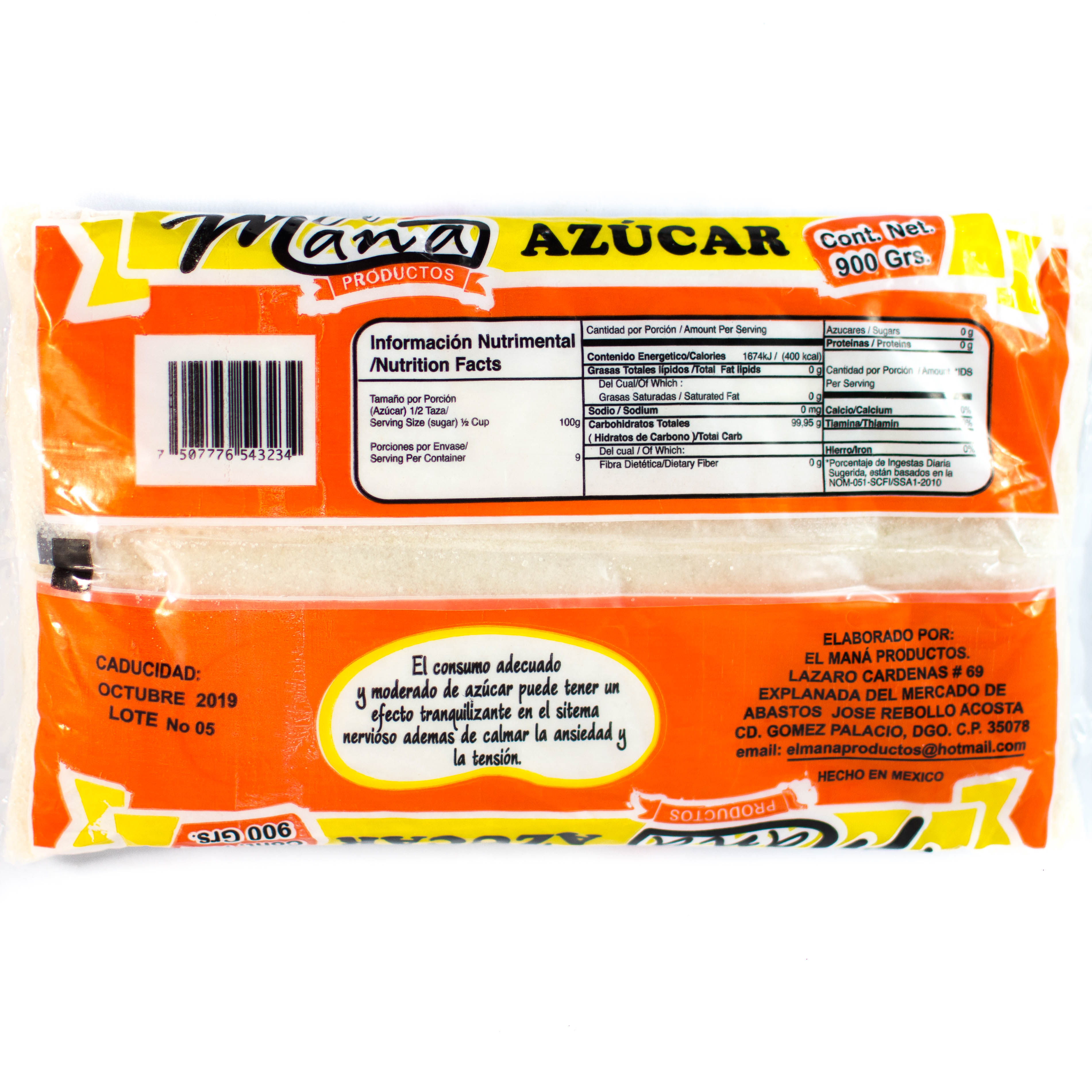 Azucar El mana 900 gr. Image2 Azucar El mana 900 gr. Image2