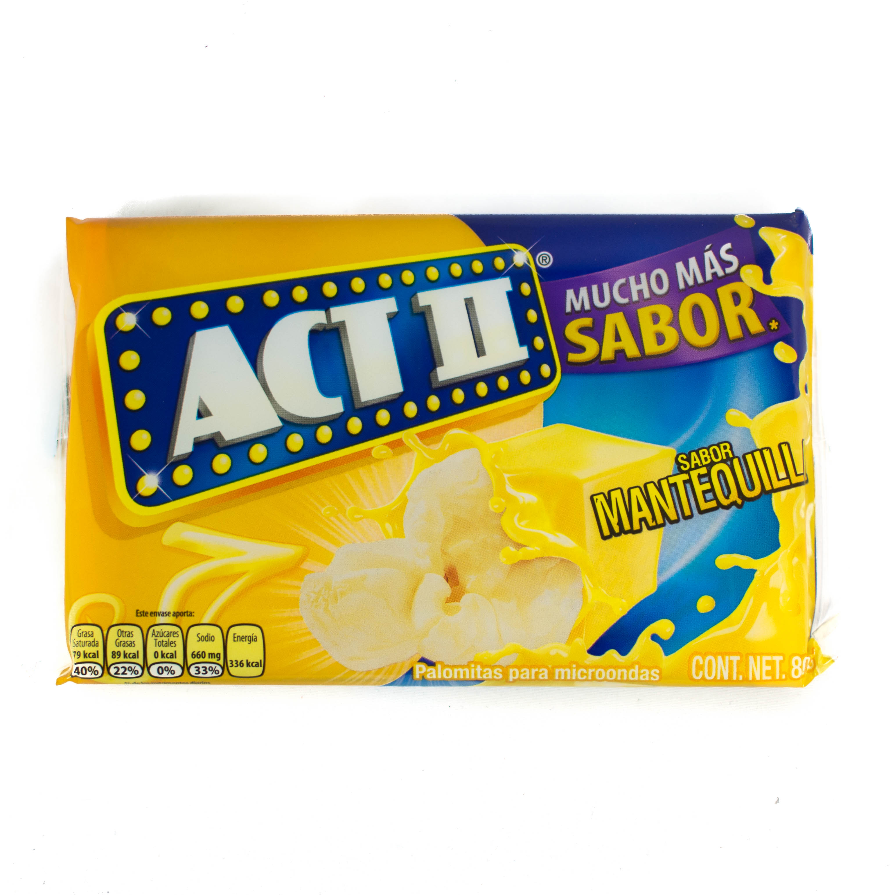 Palomitas Act ll Mantequilla 80 gr. Palomitas Act ll Mantequilla 80 gr.