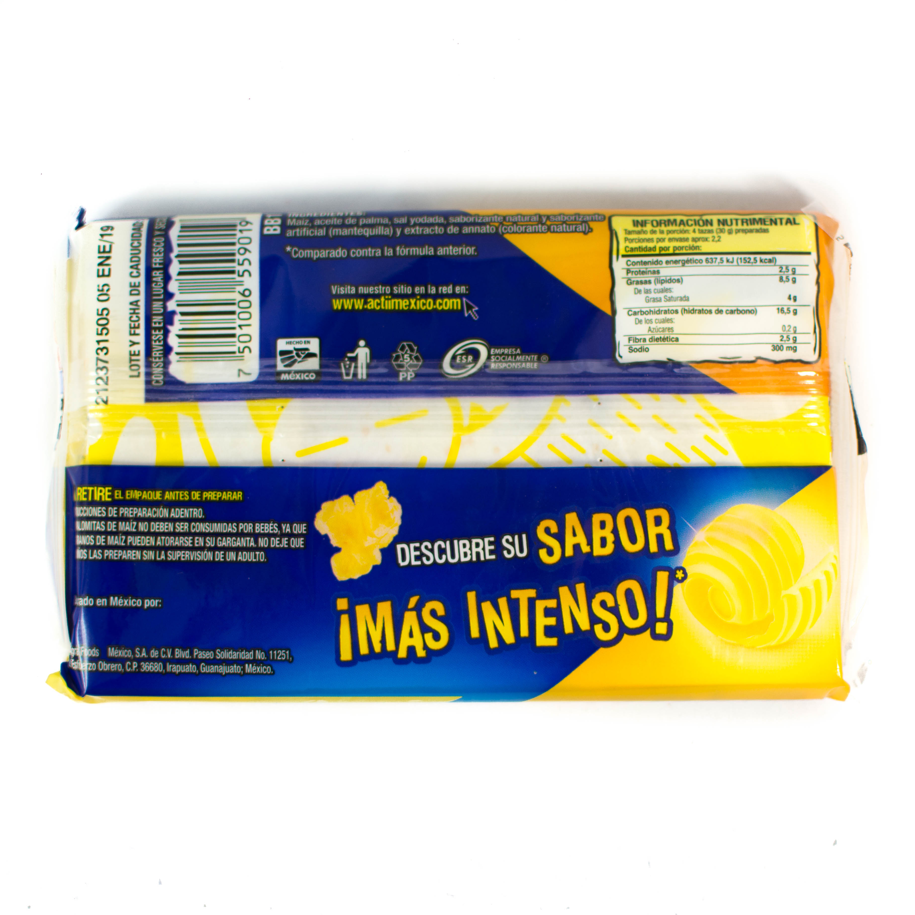 Palomitas Act ll Extra Mantequilla 80 gr. Image2 Palomitas Act ll Extra Mantequilla 80 gr. Image2