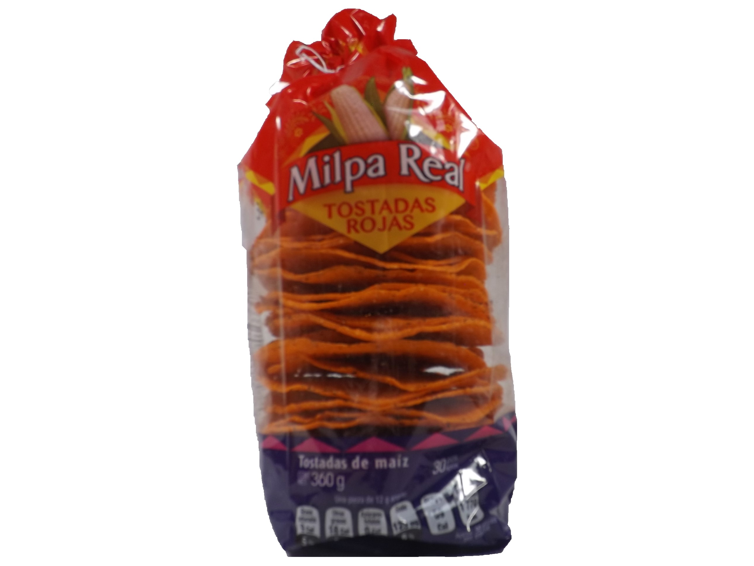 Tostada Ondulada Roja Milpa Real 360 Gr. Tostada Ondulada Roja Milpa Real 360 Gr.