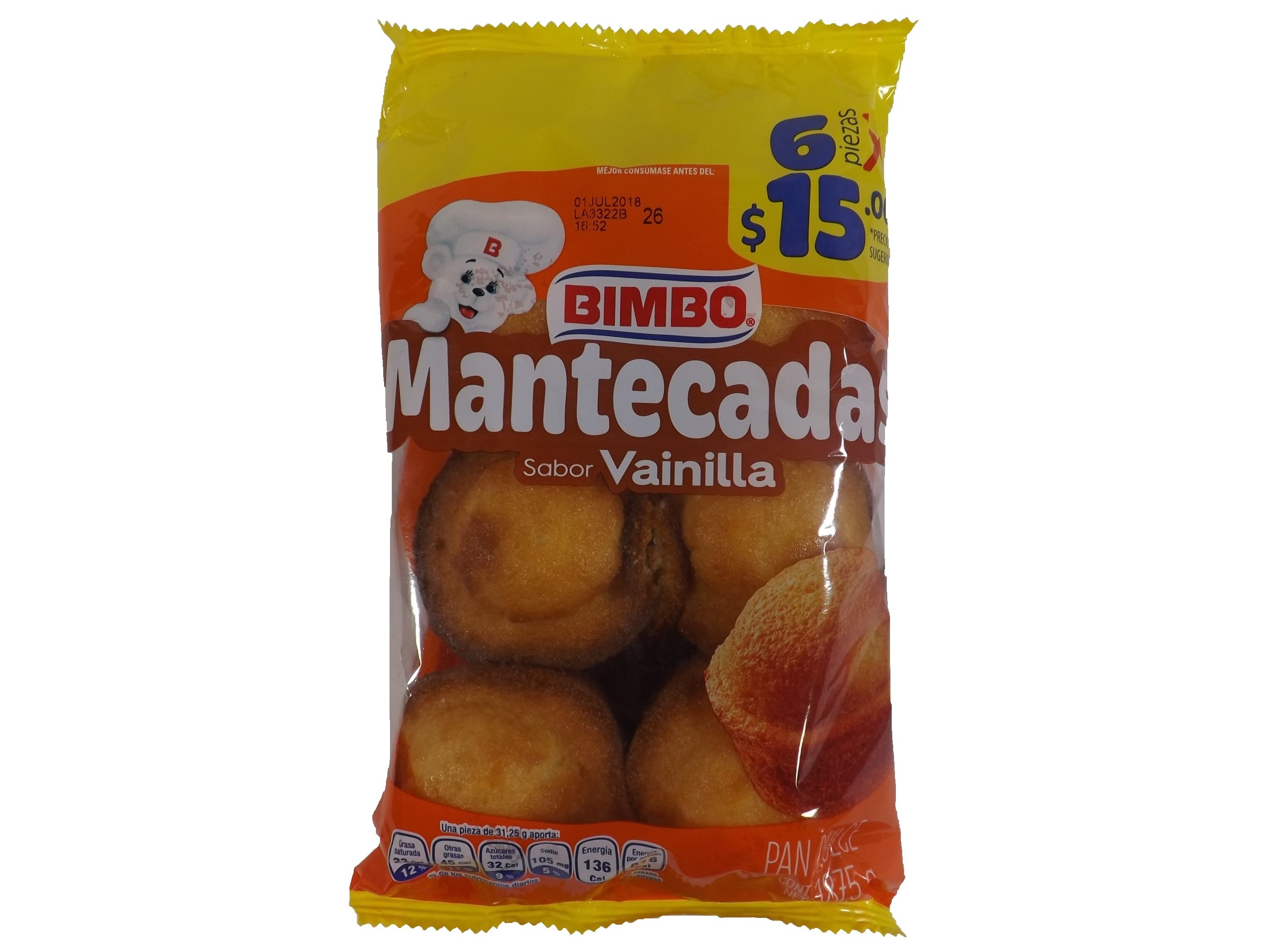 Mantecadas Sabor Vainilla Bimbo 187 Gr. Mantecadas Sabor Vainilla Bimbo 187 Gr.