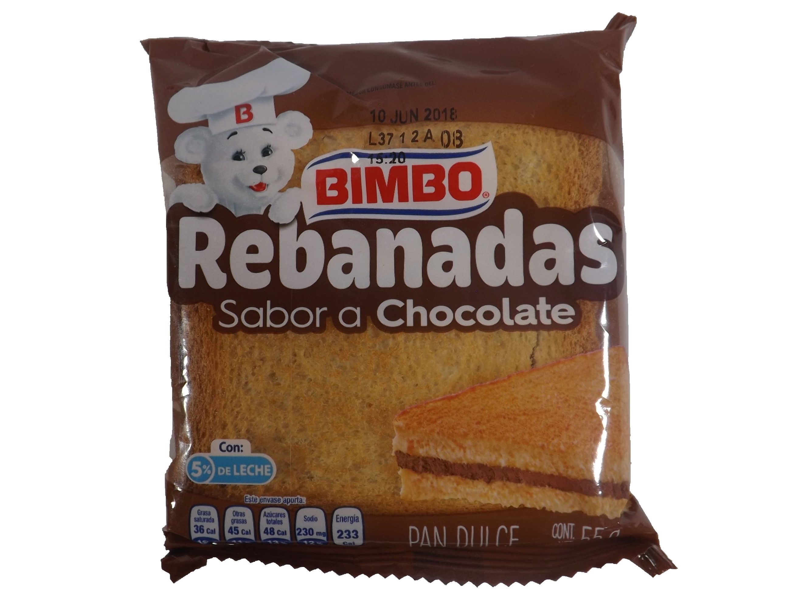 Rebanada Sabor a Chocolate Bimbo. Rebanada Sabor a Chocolate Bimbo.