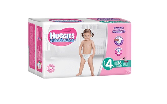 Pañales Huggies UltraConfort Etapa 4 Niña, con 36 pz. Pañales Huggies UltraConfort Etapa 4 Niña, con 36 pz.