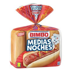 Pan Para Hotdogs Medias Noches Bimbo 8 Pz. Pan Para Hotdogs Medias Noches Bimbo 8 Pz.