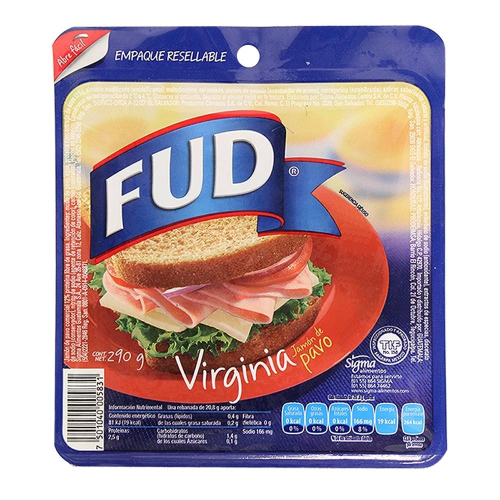 Jamon de Pavo Virginia FUD 290 g. Jamon de Pavo Virginia FUD 290 g.