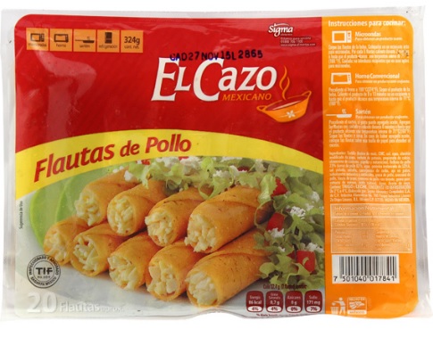 Flautas De Pollo El Cazo 324g Flautas De Pollo El Cazo 324g