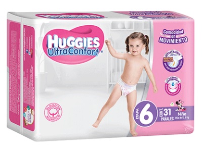 Pañales Huggies Etapa 6 Niña, con 24 pz. Pañales Huggies Etapa 6 Niña, con 24 pz.