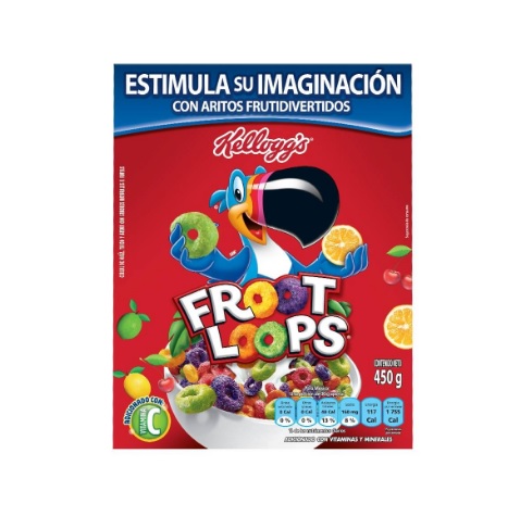 Cereal Froot Loops Kellogg's 450g. Cereal Froot Loops Kellogg's 450g.