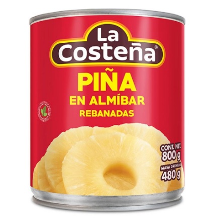 Piña Rebanada En Almibar 800g Piña Rebanada En Almibar 800g