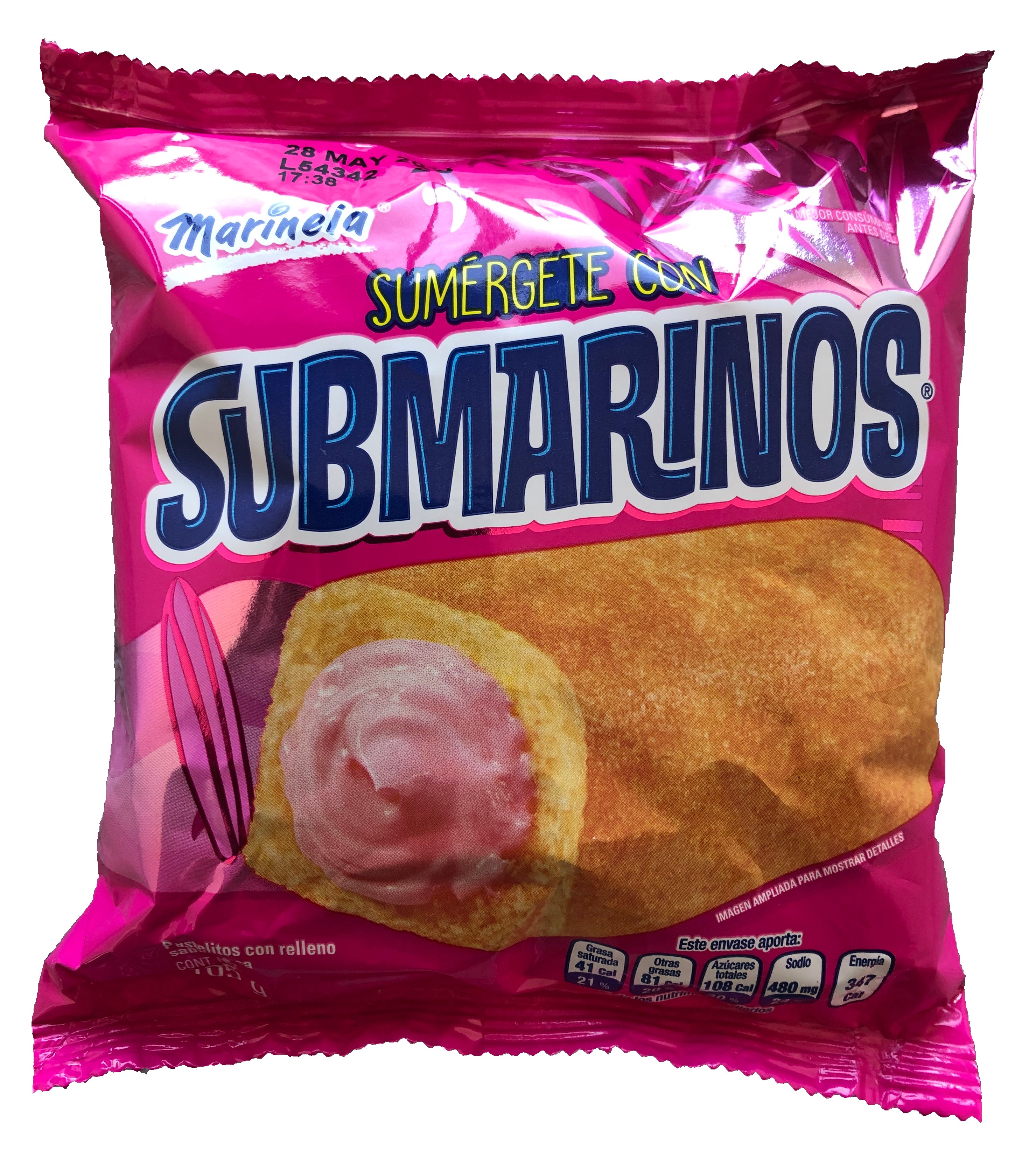 Submarinos Fresa 105 Gr. Submarinos Fresa 105 Gr.