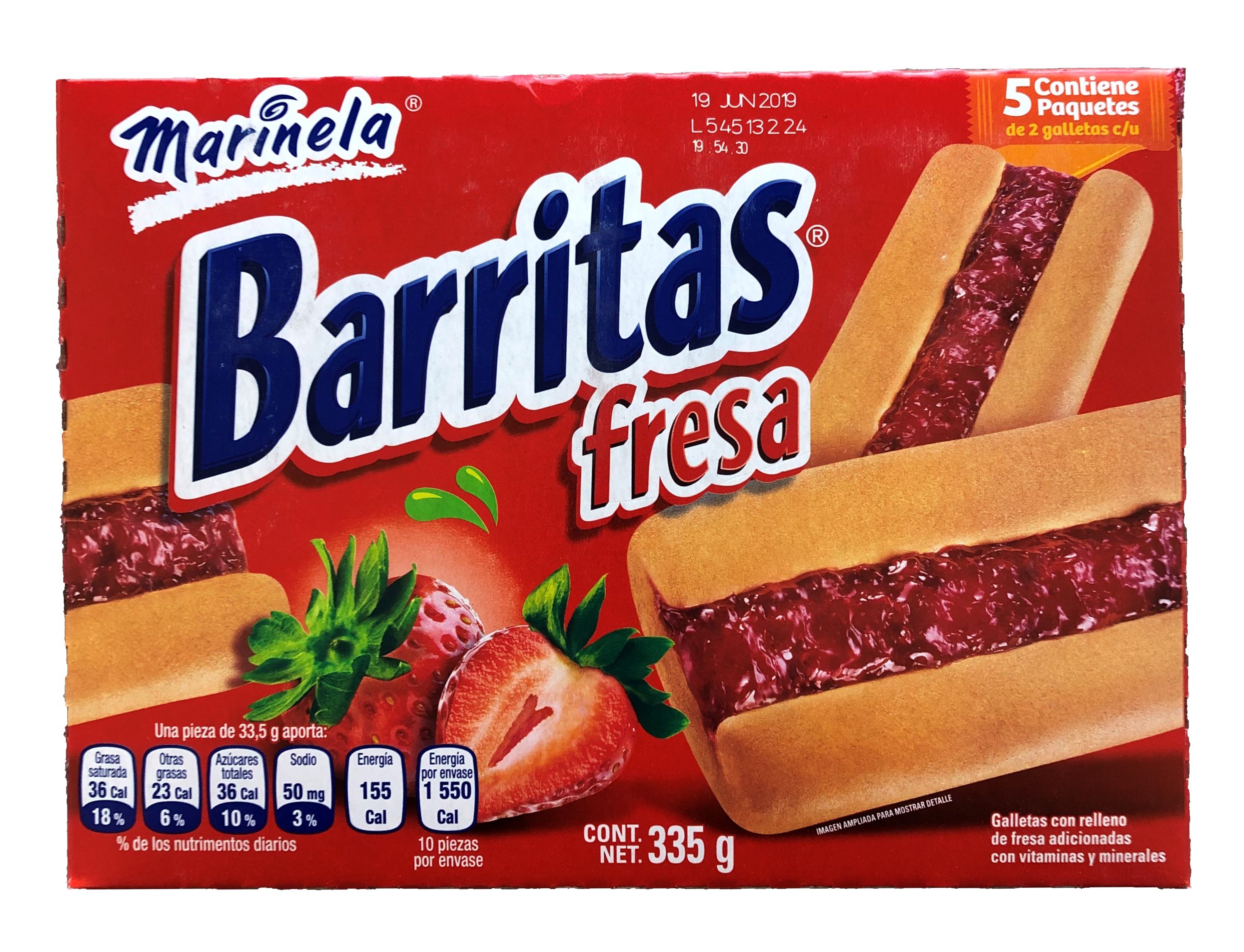 Barritas Marinela Fresa 6 paquetes. Barritas Marinela Fresa 6 paquetes.