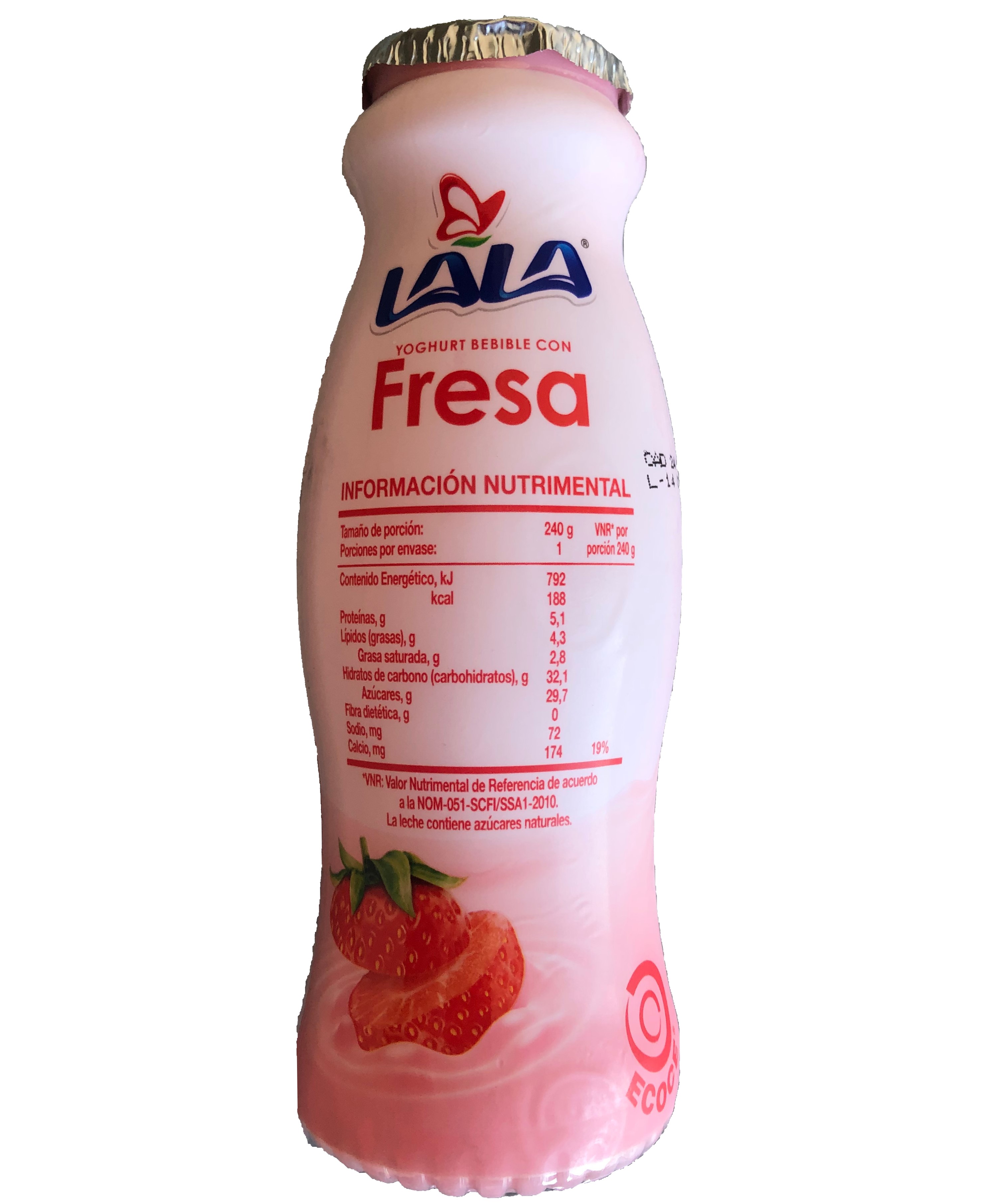 Yoghurt De Beber Fresa Lala 440g Yoghurt De Beber Fresa Lala 440g