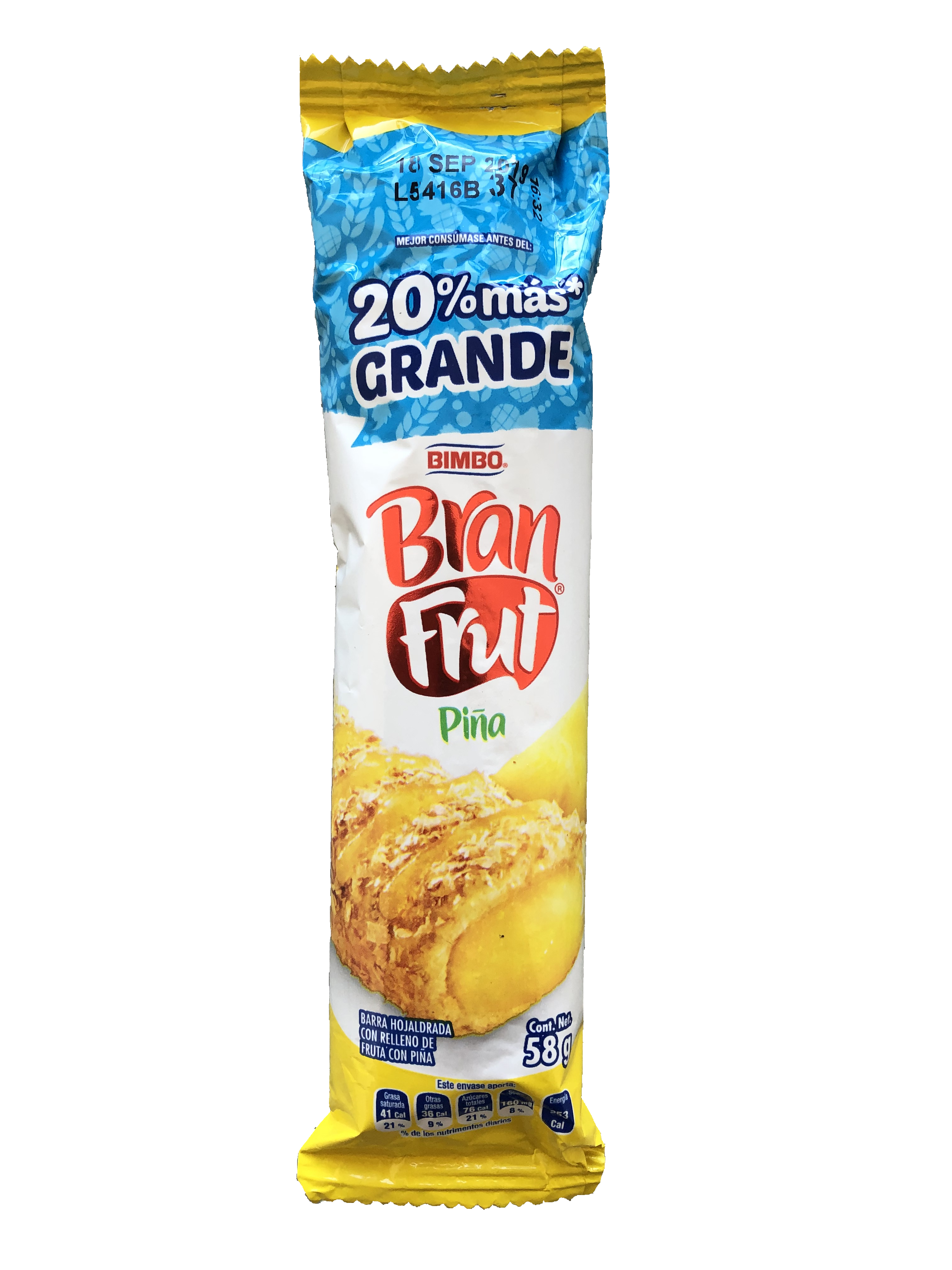 Barrita Bran Frut Piña 58 Gr. Barrita Bran Frut Piña 58 Gr.