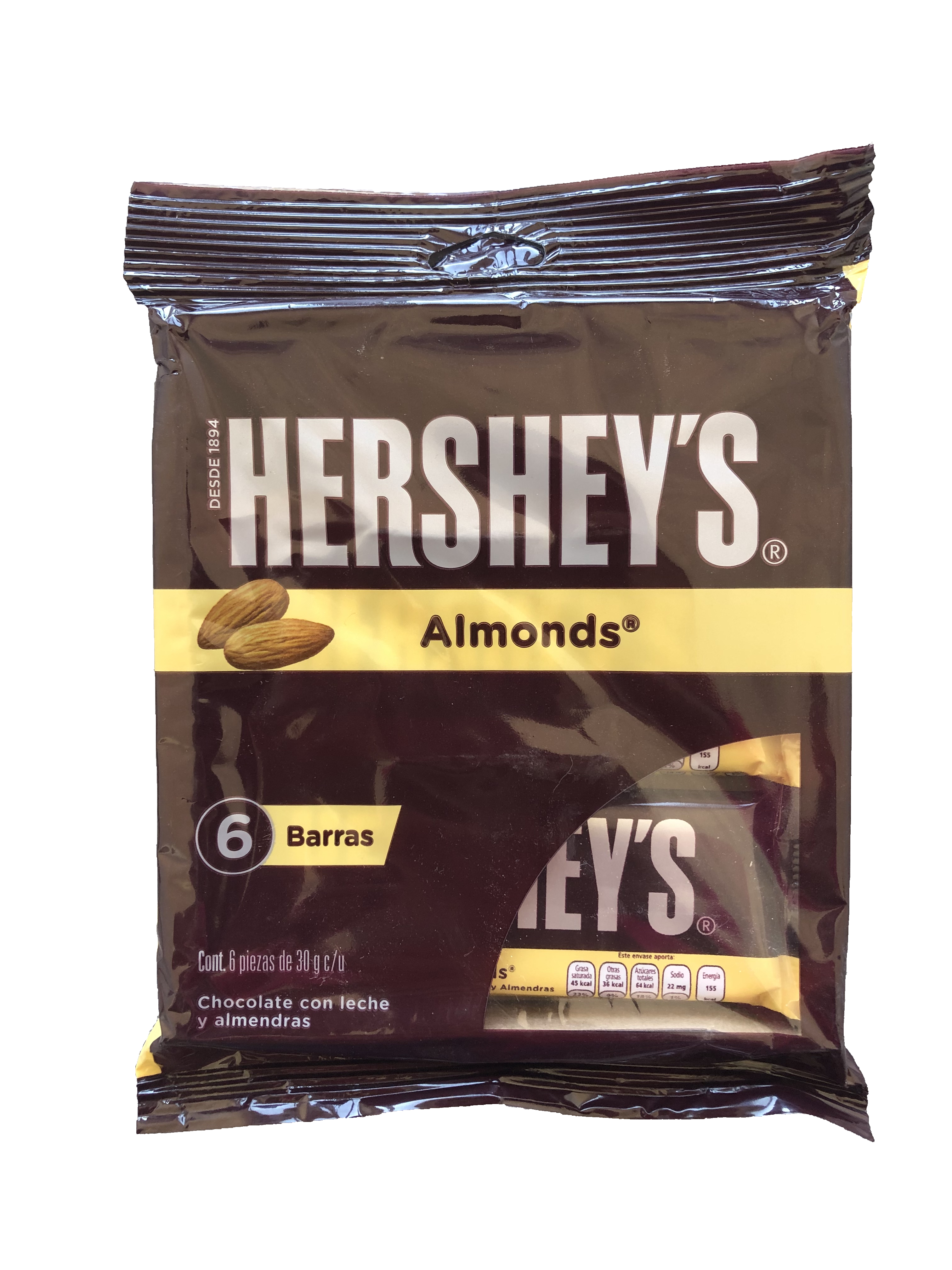 Chocolate Hersheys Almendras 6 Barras Chocolate Hersheys Almendras 6 Barras