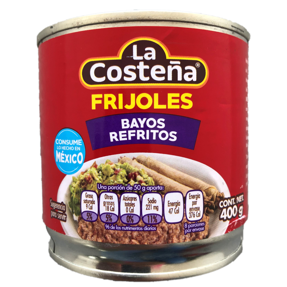Frijoles Bayos Refritos La Costeña 400 g Image1 Frijoles Bayos Refritos La Costeña 400 g Image1